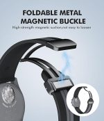 Bands for Moonswatch Watch,20mm Soft Silicone Strap Compatible with Omega x Swatch MoonSwatch Speedmaster Watch,Quick Release Magnetic Buckle Waterproof Replacement Strap for Swatch Omega Men Women - Image 3