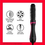 Revlon Hair Tools One-Step Style Booster - Round Brush Dryer & Styler, Round Brush- 38 mm (Thermal Bristles, Ceramic-Coated Barrel, Ionic + Ceramic Technology) RVDR5292UKE, Black - Image 3